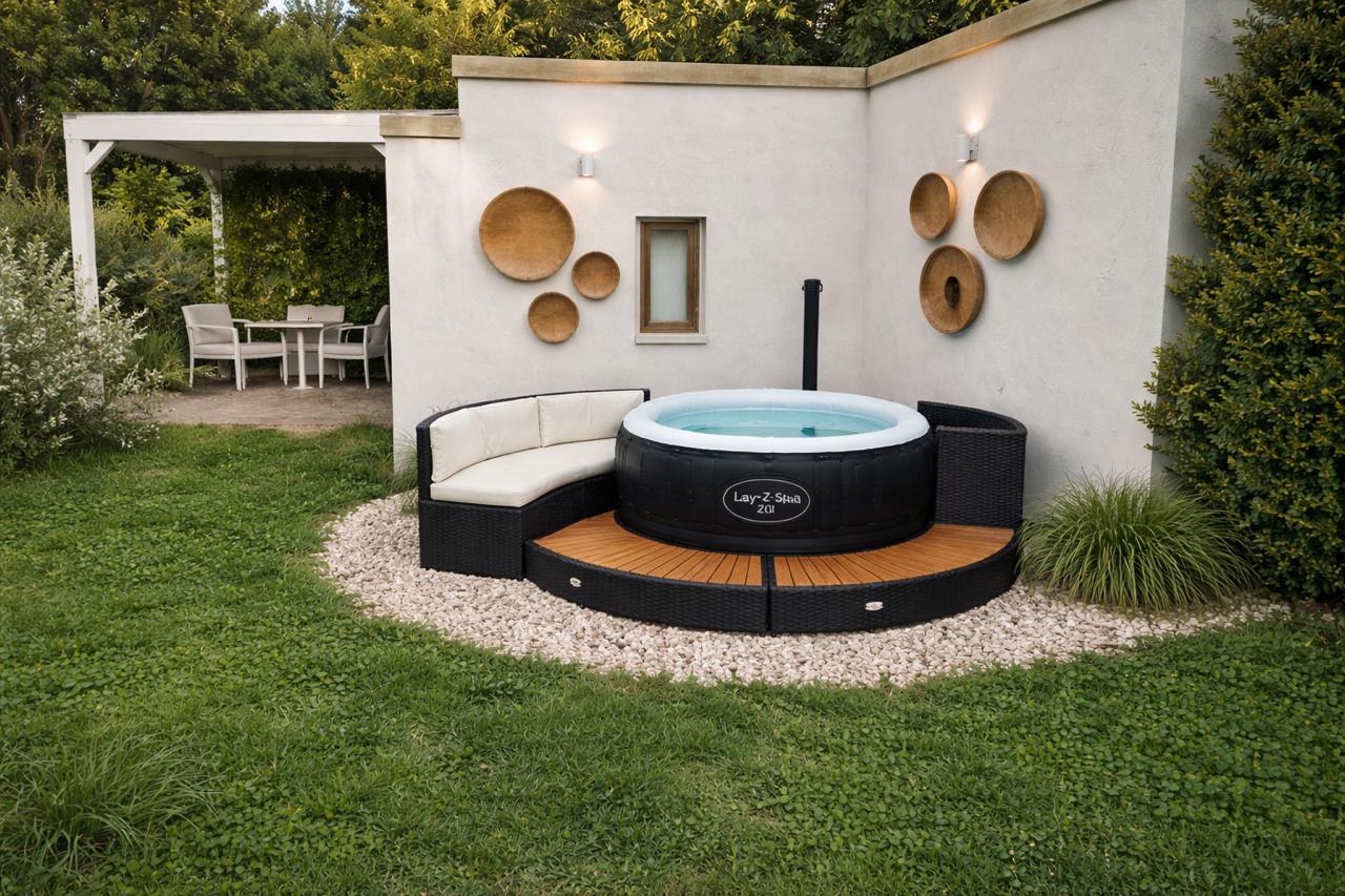 Jacuzzi privata e zona relax nella suite